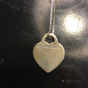 Sterling silver Tiffany heart necklace